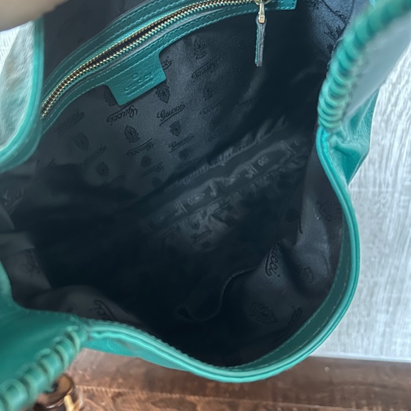 Gucci Turquoise Green Jackie O Tassel Hobo Bag - Picture 9 of 14